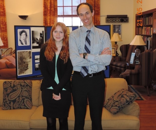 Abigail Sullivan at Edith Patch award ceremony